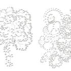 Links: 74, Punkte verbinden ergeben einen Baum. Rechts: 75, Punkte verbinden formen ein figuratives Motiv.
