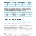 Die Kurse im Präsenzhandel – ein Beispiel. Der Kurs einer Aktie. Der Aktienkurs zeigt, wie Anleger wirtschaftliche Lage einschätzen.