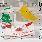 Bücher mit Texten: "Grün POP up", "Der Mond und die Sterne", "eine Clownsnase". Ideal zur Frühförderung, ab 3 Jahren.