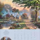 „Ich sprach: Ich will den HERRN zu meiner Unterwohnung machen. Da wardest du die Zuflucht meiner Stände.“ Psalm 91, 9. Oberes Bild: malerisches Landhaus mit Wasser und Bäumen, unterer Teil: Kalender für Juli mit datierten Tagen.