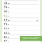 Kalenderseite für Juli. Infos über Wachtelbohnen: Hülsenfrüchte; gesprenkeltes Aussehen. Foto zeigt bunte Bohnen.