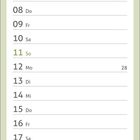 Kalenderseite mit Datum für Juli und Wochentage. Zwei junge Kätzchen rennen durch grünes Gras.