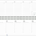 Kalender mit Wochentagen vom 25. bis 31. Januar, deutsch und englisch. Enthält Linien zum Notieren und kleine Monatsübersicht.