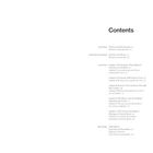 Überschrift "Contents". Kapitel mit Titeln auf Spanisch und Englisch. Autoren: Lake Verea, Daniel Garza-Usabiaga, Mimi Zeiger. Seitenzahlen.