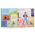 Texte: "Die Idee für einen Song...", "Sobald der Song funktioniert...", "Ich spiele meine Melodie..."

Illustration: Person spielt Gitarre, Klavier im Raum, Hund sitzt in der Nähe.