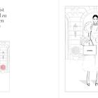 „Einfachheit ist der Schlüssel zu jeder wahren Eleganz.“ – Coco Chanel. Illustration einer stilvollen Frau mit Chanel-Tasche.