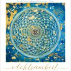 "Achtsamkeit" steht in goldener Schrift. Ein komplexes, blau-goldenes Mandala mit kreisförmigen Mustern im Zentrum.