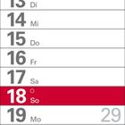 Kalender für Juli 2027. Jeder Sonntag ist rot markiert: 4., 11., 18., 25. Darunter "JULI 2027".