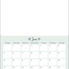 Kalender für Juni: Montag bis Sonntag, mit Daten vom 1. bis 30. Juni in einer Tabelle angeordnet.