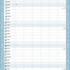 Kalender Juli 2027, Tage und Wochen übersichtlich aufgelistet, mit Notizfläche. Oben sommerliche Illustrationen.