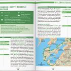 RUNDUM–HAPPY–AMAKUSA-INSELTOUR, 4 Tage; Wattwandern, Delfin-Akrobatik, Samurai, Kirchenbesuch; Karte zeigt Tourroute.