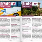 Texte beschreiben Erlebnistouren in Ägypten, mit Stationen in Marsa Matrouh und Alexandria. Eine Karte zeigt die Route. Links: Foto von Dünen.