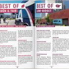 BEST OF GRÜN & FAIR, LOW-BUDGET. Die Welt entdecken – und schützen, für den kleinen Geldbeutel. Seite 10-11.