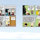 "Ich mache eine Liste", "Bist du nicht...", "Ich will doch...", "Fröhliche Weihnach...", "Ich halte das...", "Ich will Geschenke!", "Ich will alles...", "Der Weizen abgerast ist?" Comicszene mit Kindern.
