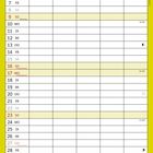 Monatskalender für Mai. Feiertage markiert: Tag der Arbeit, Christi Himmelfahrt, Muttertag, Pfingsten, Fronleichnam. Cartoon-Tiere oben und unten.