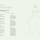 Fragebogen zu stillen Entzündungen mit Auswahlkästchen. Rechts Illustrator eines menschlichen Rückens aus einer Linie.