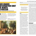 "Euer Gnaden aufzuwarthten undt die Hende zu khissen: Adliges Leben und dynastische Politik." Artikel und Gemälde im Zentrum.