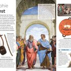 "Philosophie und Kunst", "Platon und Aristoteles", "Tod durch Schierling", "Harmonie des Kosmos", "Die Fragen des Lebens".