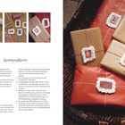 "Zuckergussfiguren." Anleitung für Zuckergussumrandungen. Bebildert mit Postkarten, Butterbrottüten, verpackten Geschenken.