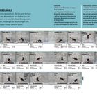 Text zu Wirbelsäulendrehungen, Übungen und deren Wirkung. Fotos von Personen in verschiedenen Yoga-Posen.
