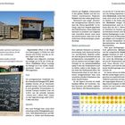 Texte: Praktische Reisetipps, Supermärkte öffnen, Wetter und Reisezeit, Post, Sprache.  
Illustration mit einer Frau, Briefkästen und Infotafel.