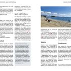 Texte über Themen wie Post, Sicherheit, Sport und Erholung. Ein Strandfoto zeigt eine Küste mit Menschen unter blauem Himmel.