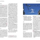 Bergsteigen, Radfahren, Fahrradverleih, Golf, Skifahren. Oben: Sport und Erholung. Rechts oben: Illustration eines Skifahrers.