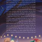 Ein Wichteltext auf einem Schiff unter Sternen. Unten: Zwei Wichtel, ein blaues Buch, eine Tasse, eine Lampe, Lichterkette.