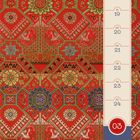 18-24 Jan, Montag bis Sonntag aufgeführt. Ornamental mit roten, grünen Mustern und Blumen.