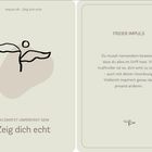 Impuls 48 – Zeig dich echt. Illustration mit Zweig und Blatt – Symbol für Authentizität. Freier Impuls: Kraft in Echtheit.