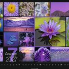 "Colours of Nature 2027", großartige Naturfotos, dominiert von violetten und lavendelfarbenen Tönen.