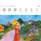Juni | Juli, 26. Woche, 21.6.–22.7., Montag 28, Dienstag 29, Mittwoch 30, Donnerstag 1, Sonntag 4. Illustration: Frau auf Landstraße.