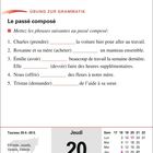 Übung zur Grammatik: Passe composé mit Sätzen zum Ausfüllen. Datum: Donnerstag, 20. Mai. Sternzeichen: Stier.