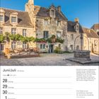 Juni/Juli, 26. Woche; Krebs 21.6.–22.7.; Dorf Locronan, mittelalterlich; Zitat von Franz Grillparzer über Reisen.