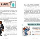 Kapitel 1C. Agent Bobo geht, um die Präsidentin zu informieren. "Was passiert als nächstes?" Illustration eines blauen Charakters.