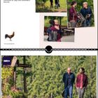 "Vater und Sohn" erzählt von einer veränderten Beziehung. Zwei Männer spazieren am Waldrand. Kalender unten für Juli.