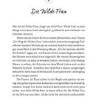 Kapitel 1: Die Wilde Frau. Text beschreibt Kurs über weibliche Instinkte und natürliche Verbundenheit.