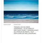 Tränen, die ins Meer versinken... März | April. Das Bild zeigt ein gemaltes Meer mit Wellen und einem blauen Himmel.