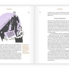 Seitenzahlen 66 und 67. Überschrift: "Inkunabeln". Illustration: Zwei Männer, einer mit einem Buch, ein anderer auf Treppe.