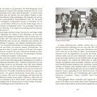 Seite 236-237 mit Text über das Studio von El Anatsui. Schwarzweißfoto von Personen bei der Arbeit im Studio El Anatsui.