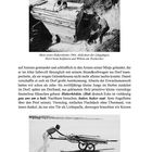 "Mein erstes Hukerhöske 1964, Abdichten der Längsfugen. Horst beim Kalfatern und Willem am Teerkocher" und "Gute Schwemm-Holz Ausbeute, bis 3m Länge, Strandkorbtransport Wagen von Hutti Jannen mit voll aufgepumpten Gummireifen." 
Ein Junge auf einem Holzbau, zwei Personen daneben mit Werkzeugen. Darunter ein Mann, der einen Wagen zieht.