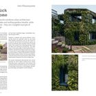 "Volker Lück Family Home" steht groß oben. Links ein langer Text über vertikale Begrünung. Rechts ein begrüntes Gebäude.
