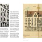 Links: Schwarzweißfoto eines mehrstöckigen Hauses mit Balkonen. Rechts: Farbige Architektenzeichnung eines ähnlichen Gebäudes.