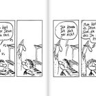 Comic: Zwei Figuren am Klavier. Erste Figur sagt: "Man hört immer Deine Eltern raus." Zweite Figur: skeptisch.