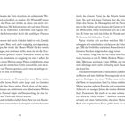 Das Bild zeigt zwei Textseiten nummeriert mit 16 und 17. Es handelt von Pjetr, der sich während eines Gewitters entschlossen zeigt. Eine Seherin hilft ihm, und er verlässt das Haus beim einsetzenden Regen.
