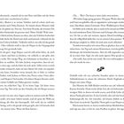 Die Seiten 32 und 33 enthalten fortlaufenden Text eines Dialogs und innerer Monologe einer Erzählung oder eines Romans. Unten rechts ist eine Schwarz-Weiß-Illustration eines stilisierten Herzens mit einem Pfeil.