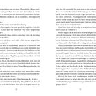 Seitenzahlen 14 und 15. Text über Dialoge zwischen zwei Personen über Verhandlungen und emotionale Spannungen.