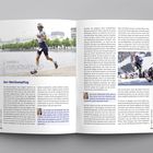 Kapitel 3: Beim Wettkampf. Überschrift: Der Wettkampftag. Zitat: "...auf den Gewinn oder Verlieren nachdenken..." Links Läufer, rechts Skifahrer.