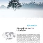Vorderseite: 10 Januar, Sonntag. Biosphärenreservat Mittelelbe, Deutschland. Rückseite: Informationen über das Biosphärenreservat.