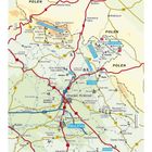 Karte mit Orten: Polen, Jelenia Góra, Trutnov, Hradec Králové, Pardubice, Litomyšl. Straßen durchziehen die Region.